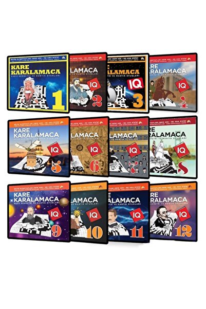 Kare Karalamacalar Dünya Beyin Olimpiyatları Akıl Oyunları 12 Kitap (1 Kitap Hediyeli,