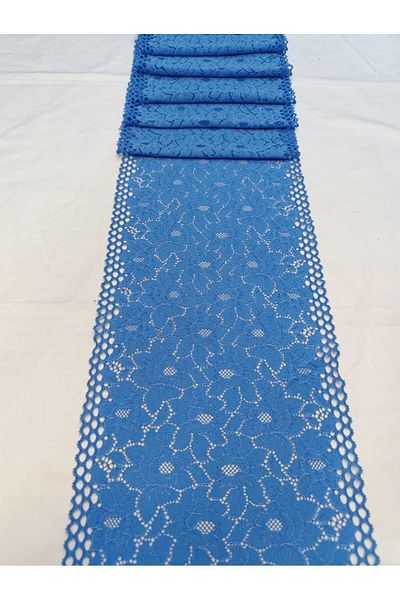 ÖZPAŞ TEKSTİL VE AKSESUAR Δαντελωτή Lycra Γαλάζιο 19,5cm X 2 m.