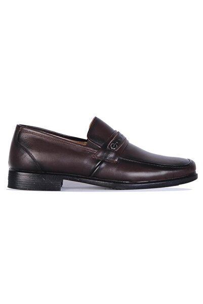 Ayakcenter Mk-12 Light Brown 100% Leather Men's Classic Shoes