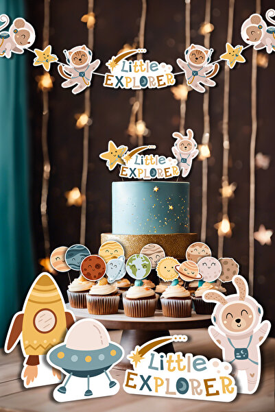 Niksy Design Set de petrecere de aniversare cu tematică Boho Space Concept