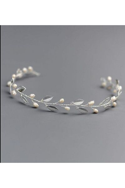Yumak Dekor Grup Leafy Bridal Crown Elegant Stylish Wedding Henna Engagement Crown Hair Accessory Helen Style