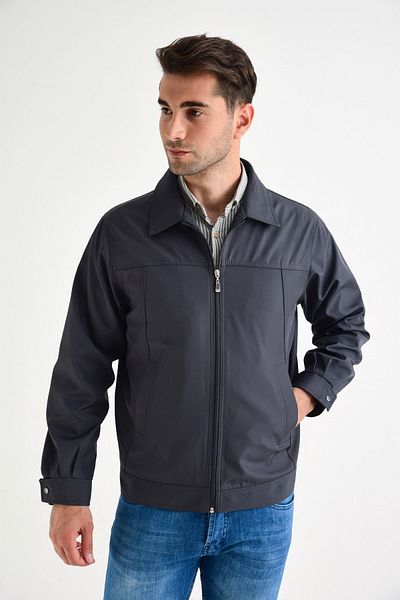 DYNAMO Ανδρικό παλτό Anthracite Comfortable Fit Classic