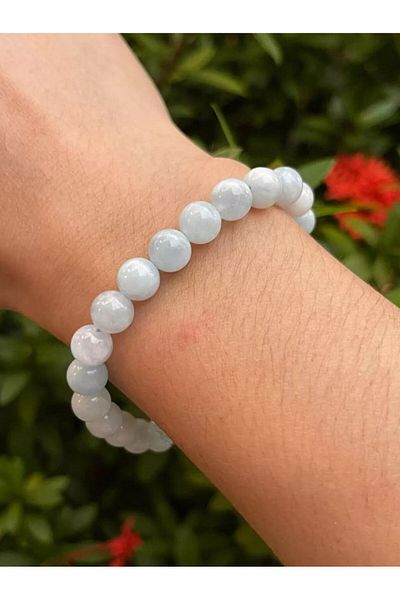 eHediyecim Aquamarine Natural Stone Bracelet