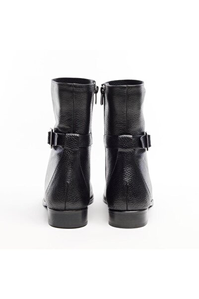 derinet Hakiki Deri Kadın Tokalı Bot