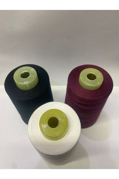 MUTLU İPLİK Set of 3 Sewing Thread 120 No 5000m Polyester