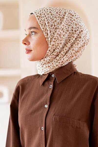 JAWEL Kadın Ütü İstemeyen Çakıl Desen Bürümcük Şal 190*80 Cm