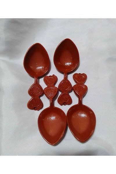 GÜVEN 4 PCS Plastic Play Spoons