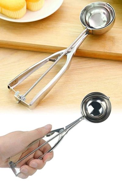 Moryan 4Pcs Stainless Steel Practical Kitchen Tools Set Plaything |   Potato Masher |   Beater |   Ice Cream Spoon