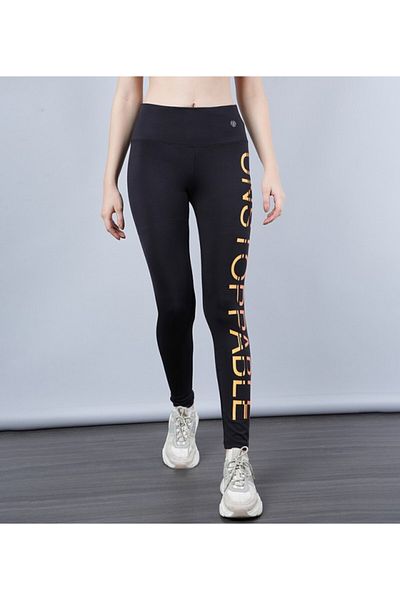 ATHLETIQ بنطال رياضي أسود للنساء