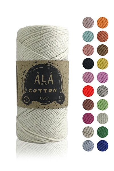 aladepo حبل أميجورومي - قطن محبوك، 1.5 ملم - 100 جرام