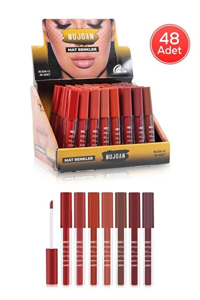 MUJGAN 48-piece Square Earth - Liquid Lipstick with Tone