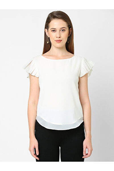 Mish By Styli Pleated Sleeves Georgette Top
