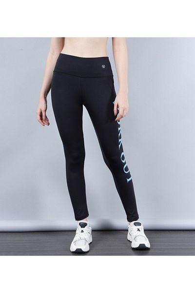 ATHLETIQ بنطال رياضي أسود للنساء