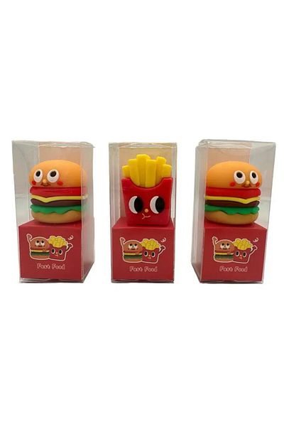 Giftpoint Fast Food Pencil Sharpener Stationery Gift 3d Silicone Colored Office with Hamburger Figure 3.5x2x2cm 1 Piece