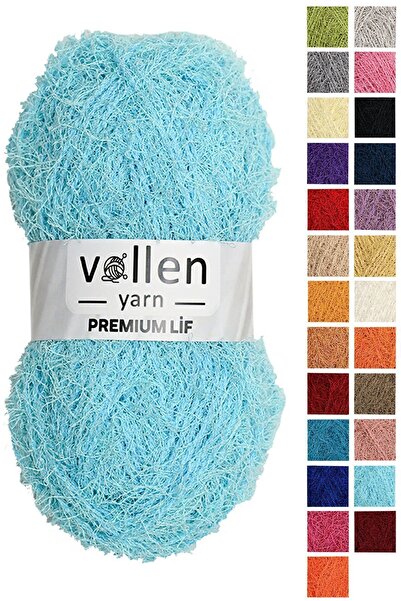 vollen yarn حمام صلب ممتاز - حبل أطفال أزرق مع هامش وتفاصيل محبوكة