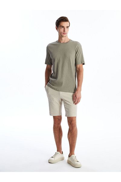 LC Waikiki Ανδρικό T-Shirt με υφή - LCW, λαιμόκοψη, κοντό μανίκι