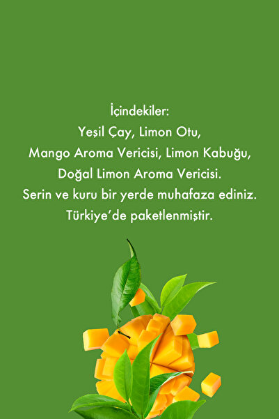 Mesh Stick 16'lı Yeşil Çay Mango Bitki Ve Meyve Çayı 2 Paket Birarada