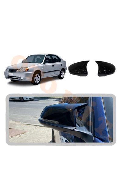 OTO H.İ.T. HYUNDAİ ACCENT ADMİRE YARASA AYNA KAPAĞI BATMAN AYNA PARLAK SİYAH ...