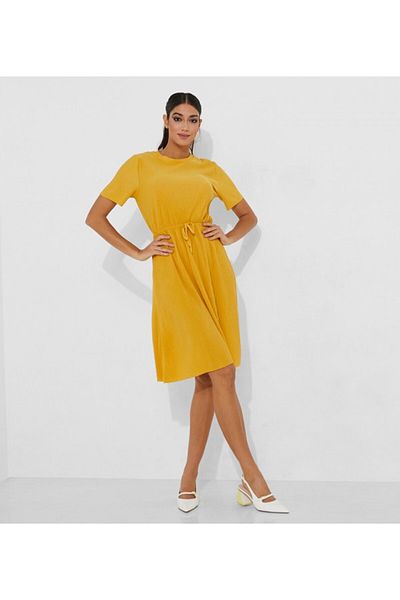Aila Yellow Women's Short dress