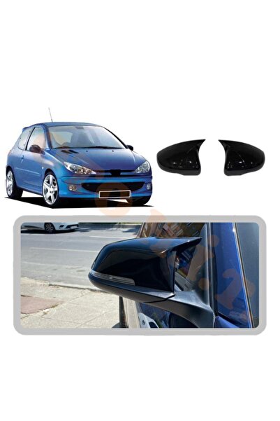 OTO H.İ.T. PEUGEOT 206 YARASA AYNA KAPAĞI BATMAN AYNA PARLAK SİYAH TAM UYUM