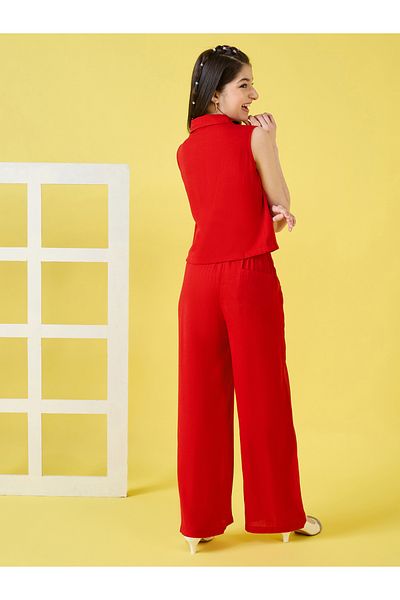 Stylo Bug By Styli Solid Pocket Detail Top & Straight Pants Set
