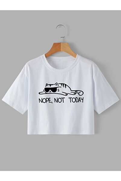 DAXİS Sportwear Company T-shirt με στάμπα Crop Cat-