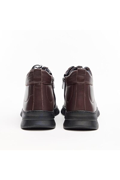 derinet Hakiki Deri Fermuarlı Lastik Bağcıklı Kadın Bot