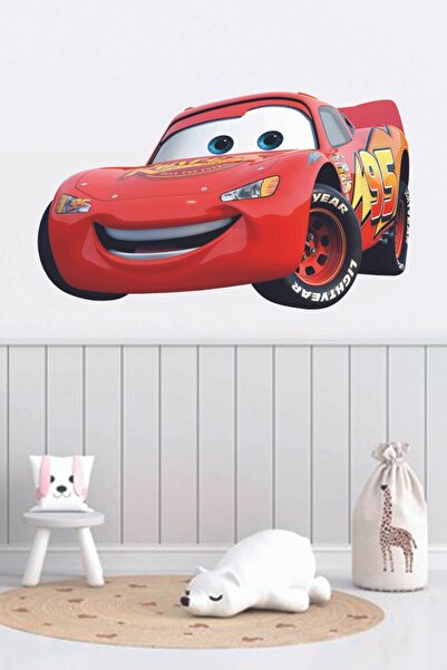 Sepet Yıldızı Şimşek Mcqueen Duvar Sticker 80x45 Cm