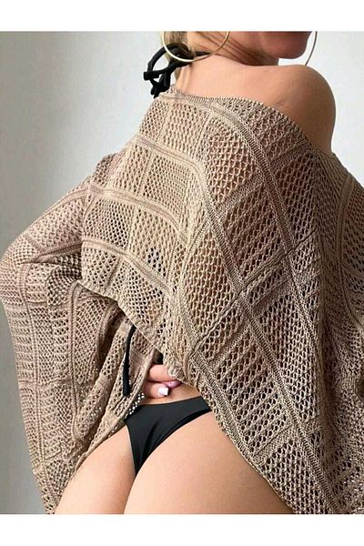MODA MH İSTANBUL ΚΑΛΟΚΑΙΡΙΝΟ ΠΛΕΚΤΟ ΔΙΑΤΡΥΠΩΜΕΝΟ ΙΣΠΑΝΙΚΟ ΜΑΝΙΚΙ ΦΑΡΔΟΣ ΓΙΑΚΑ CROP BLUZ ΜΠΛΟΥΖ ΠΑΡΑΛΙΑΣ