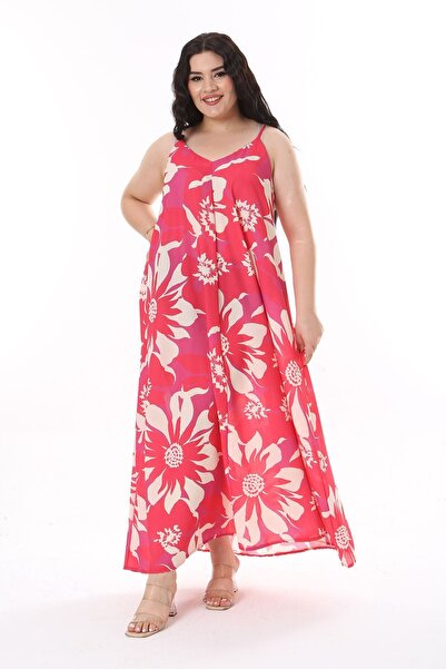 Şans Φόρεμα κρεπ Fujia Plus Size - Strappy, LoNg 65N38164