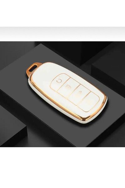 ŞENYILDIZ AKSESUAR Chery Tiggo 8 Pro Omoda 5 Key Case White/gold Lux