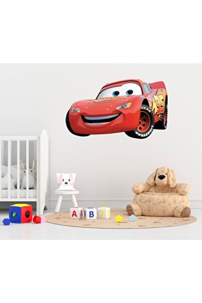 Sepet Yıldızı Şimşek Mcqueen Duvar Sticker 80x45 Cm