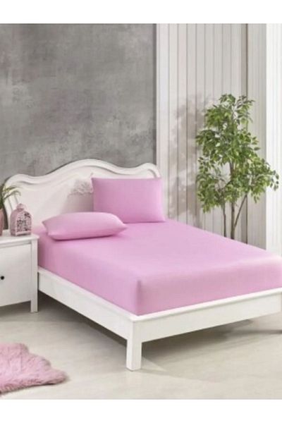 Suvida Soft Color Cotton Single Pillowed Elastic Sheet Set