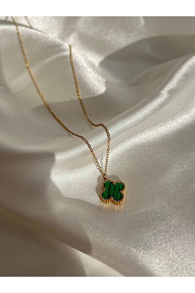 ilk ve tek الصلب الأخضر حجر البرسيم قلادة