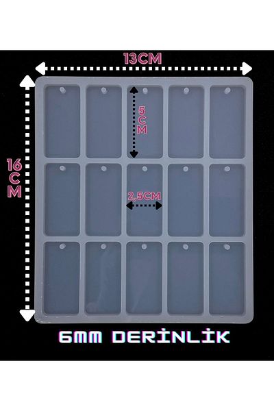 Aj Resincraft 15-Piece Epoxy Silicone Rectangular Mold