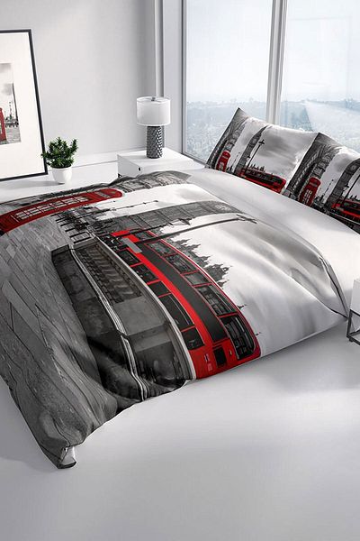 Cattleya London 3D Cotton Satin Double Duvet Cover Set
