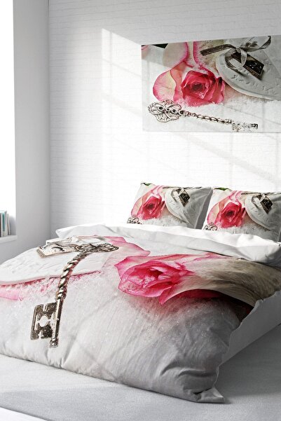 PerlaSera Τρισδιάστατο ειδικό σχέδιο για την ημέρα του Αγίου Βαλεντίνου - Διπλό παπλωματοθήκη, ελαφρώς υφαντό βαμβακερό σατέν