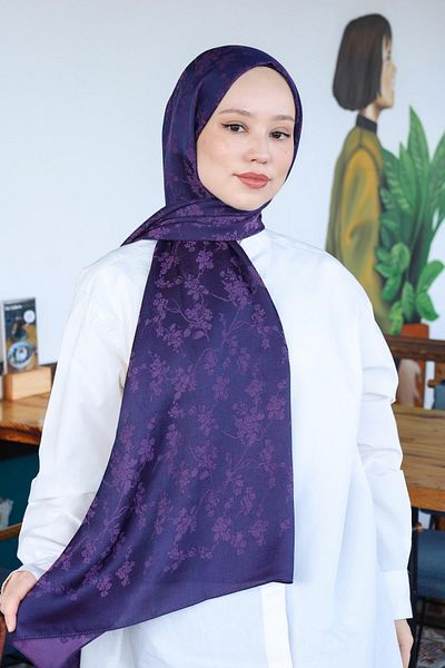 Hint İpek Cotton Jacquard Double Paint Shawl - Pmkjkv01-17