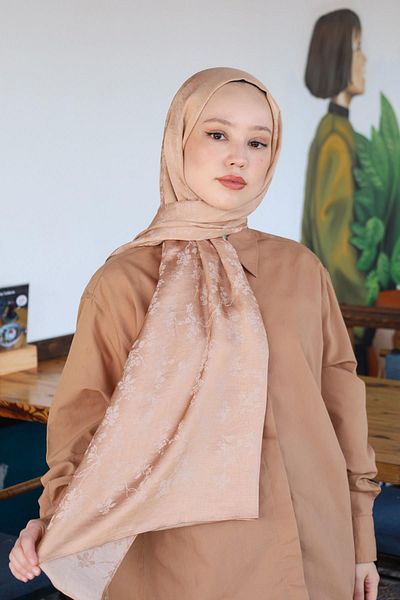 Hint İpek Cotton Jacquard Double Paint Shawl - Pmkjkv01-11