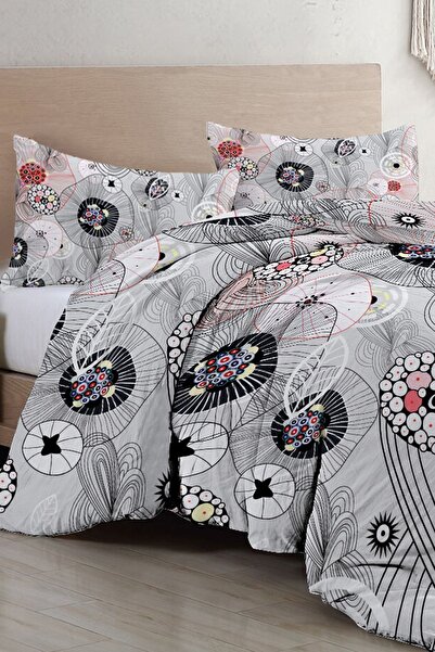 PerlaSera 3D Special Design Grey Energy Luxury - Σετ Παπλωματοθήκη Διπλό, Πυκνό Βαμβακερό Σατέν