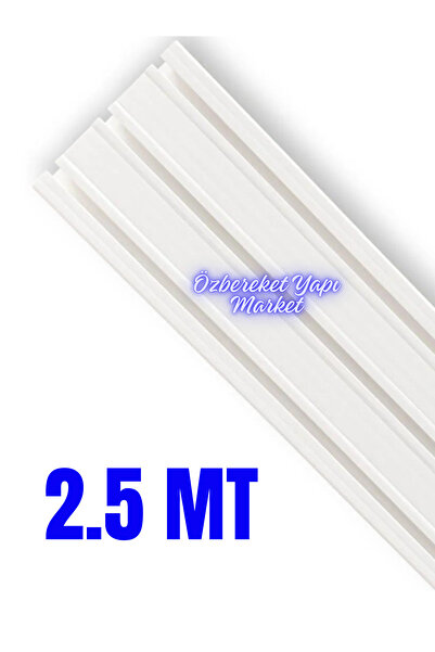 özbereketyapimarket 3 Raylı Perde Rayı 2.5 Metre 3'lü Korniş Üçlü Korniş Süpe...