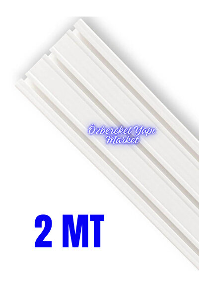 özbereketyapimarket 3 Raylı Perde Rayı 2 Metre 3'lü Korniş Üçlü Korniş Süper ...