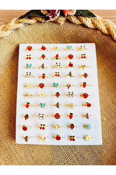 Yeşim Aksesuar 50 Children's Rings - Girls' Rings