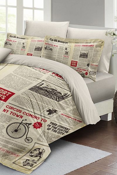 MonoHome 100% Cotton Satin Double Duvet Cover Set with Elastic Sheets Advert