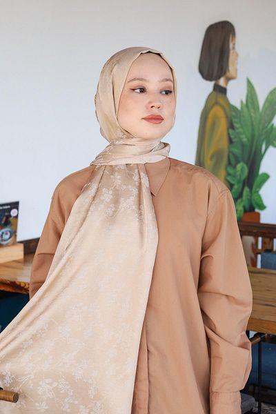 Hint İpek Cotton Jacquard Double Paint Shawl - Pmkjkv01-09
