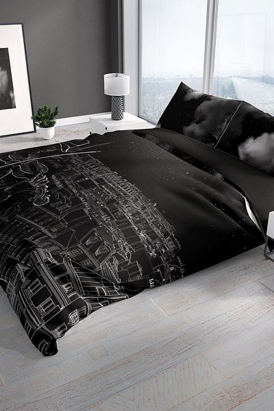 Cattleya City 3d Cotton Satin Double Duvet Cover Set