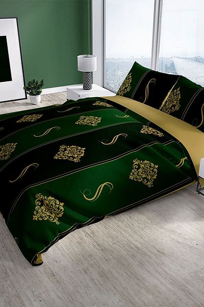 Cattleya Damascus 3D Cotton Satin Double Duvet Cover Set