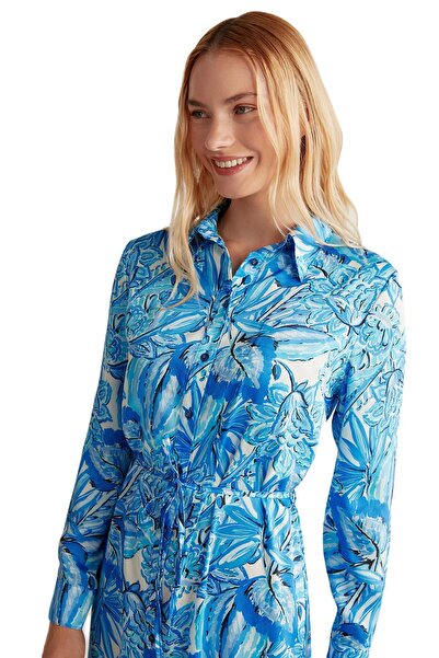 Catherine's Жіноча сукня з синім квітковим візерунком