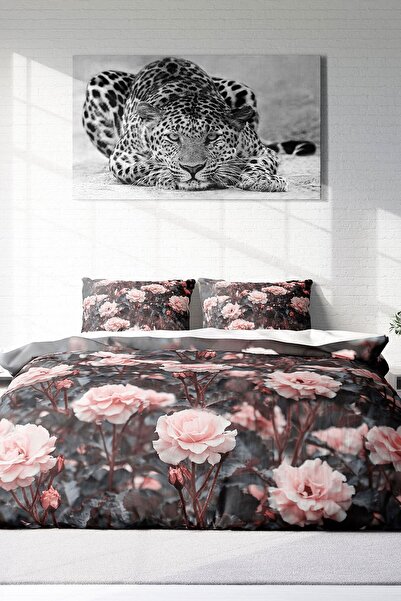 PerlaSera 3D Special Design Roses Garden - Σετ Παπλωματοθήκη από διπλό βαμβακερό σατέν