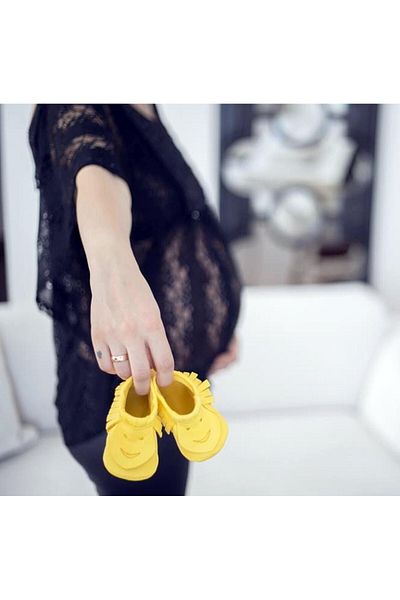 LİLOŞ Jjki̇ds Leather Baby Booties - Smiling Face